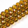 Baking Paint Transparent Glass Beads Strands X-DGLA-A035-T8mm-A05-1