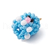 Seed Beads Beaded Charms PALLOY-MZ00360-02-3