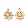 Rack Plating Eco-friendly Alloy Rhinestone Pendants FIND-A025-01G-01-1