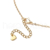 Glass Seed Beaded Bowknot Pendant Necklace NJEW-MZ00091-03-5