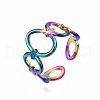 Open Oval Cuff Rings RJEW-N038-002-4