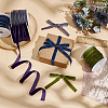 HOBBIESAY 40 Yards 4 Colors Single Face Velvet Ribbon with 4Pcs Plastic Empty Spools SRIB-HY0001-09B-4