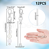 12Pcs Iron Bar Pendant Decorations HJEW-UN00007-3
