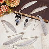 SUNNYCLUE 6Pcs Alloy Feather Pendant Bookmarks AJEW-SC0003-31B-4
