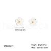 Fashion Stainless Steel Flower Stud Earrings for Women WL9140-3-1