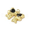 Rack Plating Brass Micro Pave Cubic Zirconia Pendants KK-H473-08A-G-2