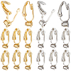 SUNNYCLUE 40Pcs 2 Colors Brass Clip-on Earring Converters Findings KK-SC0004-18-1