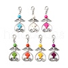 7Pcs Angel Synthetic Turquoise Pendant Decorations HJEW-JM03461-2