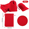 Beebeecraft Rectangle Velvet Drawstring Pouches TP-BBC0001-06D-2