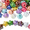 50Pcs UV Plating Plastic Beads SACR-CJ0001-69-3