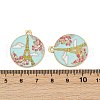 Alloy Enamel Pendants ENAM-V001-02E-G-3