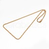 Boy's 304 Stainless Steel Curb Chain Necklaces NJEW-E026-13G-2