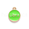 Alloy Enamel Pendants X-ENAM-S124-01B-06K-3