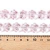 Transparent Electroplate Glass Beads Strands EGLA-T021-12F-4
