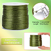   5 rolls 5 colors Nylon Rattail Satin Cord NWIR-PH0002-09A-01-5