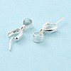 925 Sterling Silver Ice Pick Pinch Bails STER-Z001-122S-03-4