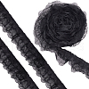 BENECREAT 10 Yards 3-Layer Pleated Chiffon Flower Lace Trim OCOR-BC0005-27B-1