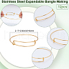 SUNNYCLUE 12Pcs Steel Adjustable Bangle Making AJEW-SC0002-G-2