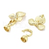 Brass Micro Pave Clear Cubic Zirconia Fold Over Clasps KK-Z080-05G-2