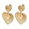 Stainless Steel Stud Earrings for Women EJEW-C110-15G-1