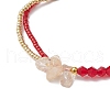 Faceted Bicone Glass with Round Glass Seed Beads Braided Bead Bracelets BJEW-MZ00164-07-4