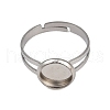 304 Stainless Steel Cuff Ring Components STAS-D372-06P-02-2
