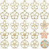 Olycraft Alloy Open Back Bezel Pendants PALLOY-OC0002-11G-RS-1
