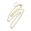 Brass Rondelle Link Chain Necklaces NJEW-M108-05G-2