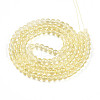 Baking Paint Transparent Glass Beads Strands DGLA-N006-6mm-03-2