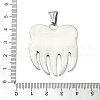 304 Stainless Steel Pendants STAS-V008-02AS-3