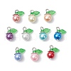 10Pcs Glass Pendants PALLOY-JF03709-02-1
