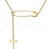 Personality Stainless Steel Paperclip Cross Pendant Necklaces for Men FS-WGFB6D3-01-2
