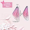 Olycraft 48pCS 8 Colors Transparent Resin Pendants RESI-OC0001-38-2