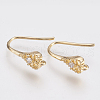 Brass Earring Hooks KK-T029-107G-1
