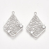 Brass Filigree Pendants KK-T038-334P-1