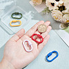 FIBLOOM 5Pcs 5 Colors Baking Paint Alloy Screw Locking Carabiners FIND-FI0001-12-3