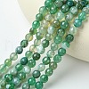 Natural Striped Agate/Banded Agate Beads Strands G-G581-8mm-12-2