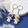 2Pcs 2 Colors Astronaut PVC Plastic Big Pendants Keychains KEYC-JKC00686-2