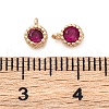 Brass Micro Pave Cubic Zirconia Charms KK-Z089-11KCG-01-3