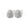 Stainless Steel Hammered Teardrop Stud Earrings for Women ZG3175-3-3