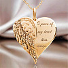 Heart Wing Alloy Pendant Necklaces WGFAB69-01-1