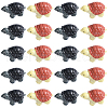 SUNNYCLUE 20Pcs 2 Colors Tortoise Resin Home Ornaments DJEW-SC0001-07-1
