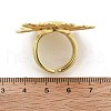 Sunflower Brass Cuff Rings for Women RJEW-C123-03G-5