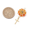 Glass Seed Beaded Evil Eye Pendants PALLOY-MZ00628-02-2