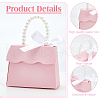 Trapezoid Paper Gift Box with Plastic Imitation Pearl Handles CON-WH0092-65B-4