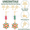 Unicraftale Star 201 Stainless Steel Stud Earring Findings STAS-UN0054-75G-5