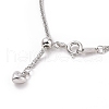 Rhodium Plated 925 Sterling Silver Wheat Chains Necklace for Women STER-I021-02B-P-3