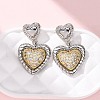 Brass Micro Pave Clear Cubic Zirconia Dangle Earrings EJEW-D322-01P-1