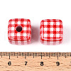 Printed Opaque Acrylic Beads MACR-N018-03-4