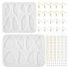  2Pcs 2 Style Wing Earring Pendant Silicone Molds DIY-TA0005-42-2